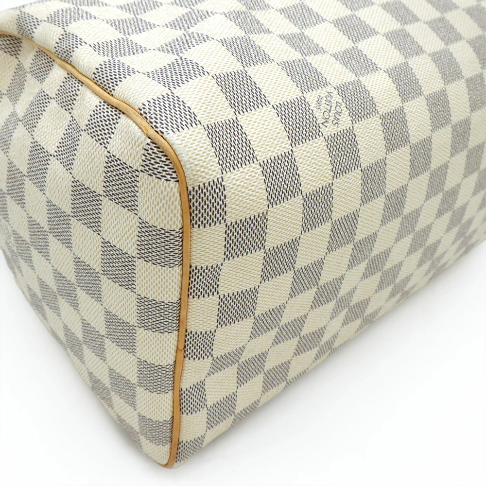 LOUIS VUITTON Damier Azur White Speedy Handbag Boston Bag - Picture 3 of 9